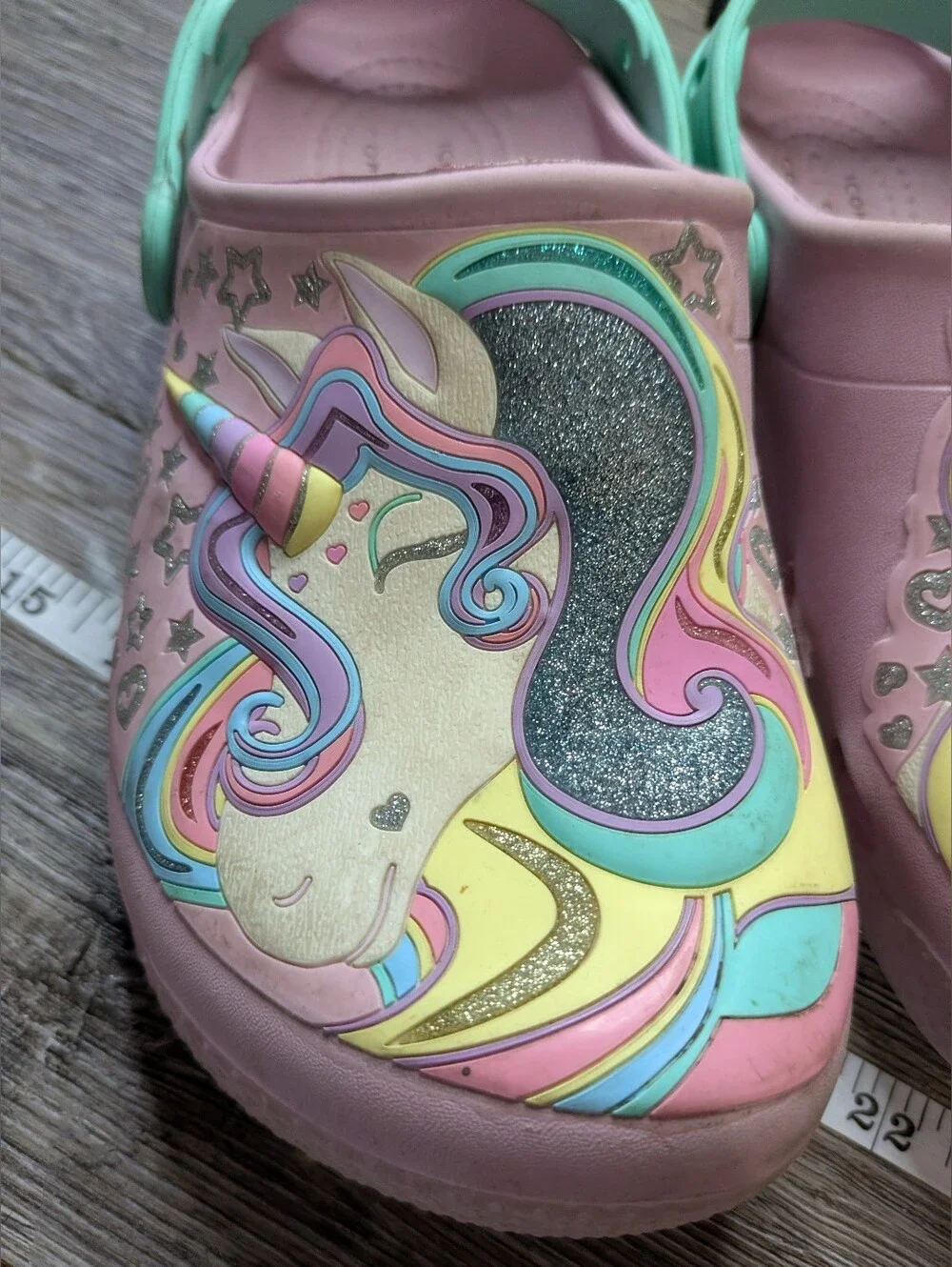 Crocs Unicorn Pink‎ Clogs Girls Size 3